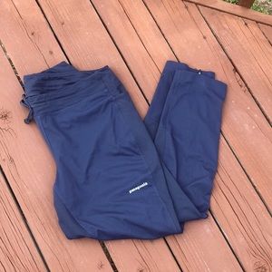Patagonia Wind Shield Pants Size Large Smolder Blue EUC